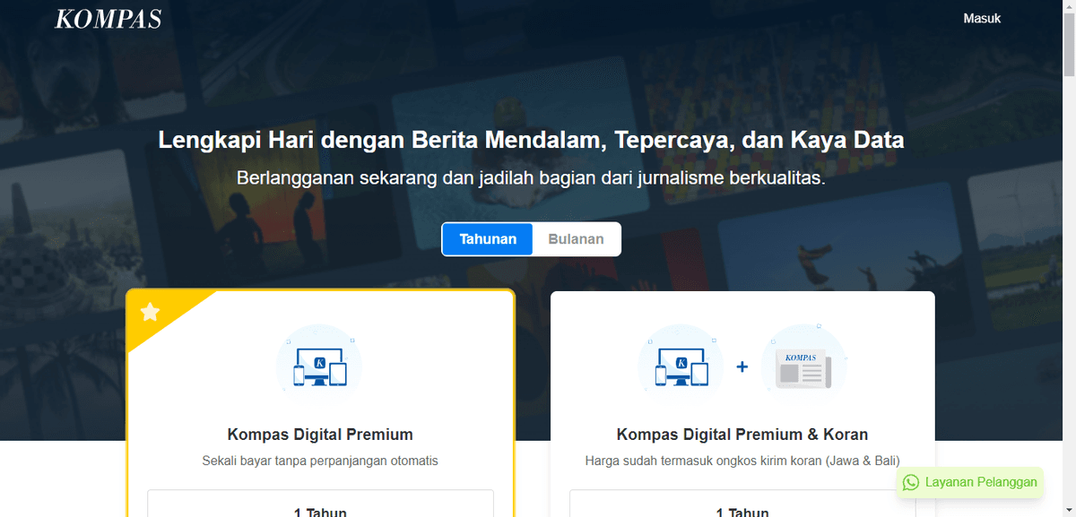 Subscription Page Kompas.id